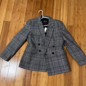 Brand New! Madewell Size 6 Blazer, Italian Wool, boyfriend style